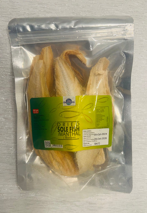 Samudra's Dried Sole fish / Manthal -100 g