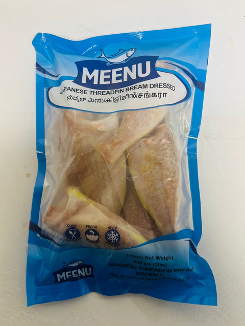 Meenu Japanese ThreadfinBream / Indian Kilimeen Cleaned & Pan Ready (Frozen Fish - 2 lb) (Copy)