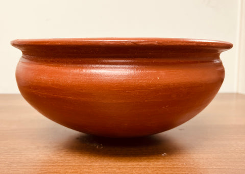 Indian Clay Curry Pot / Red Manchatti (10")