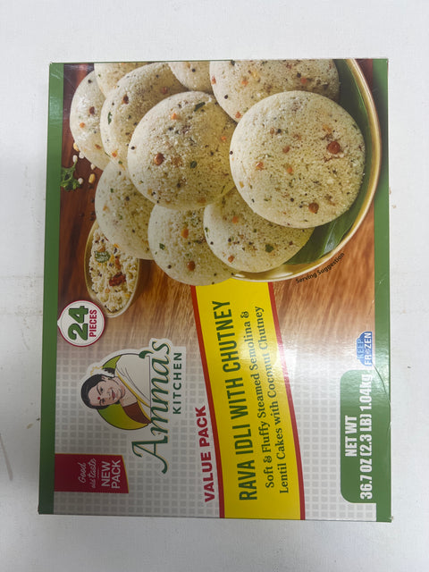 Amma's Kitchen Rava Idli (Frozen - Value Pack of 24)-NEW
