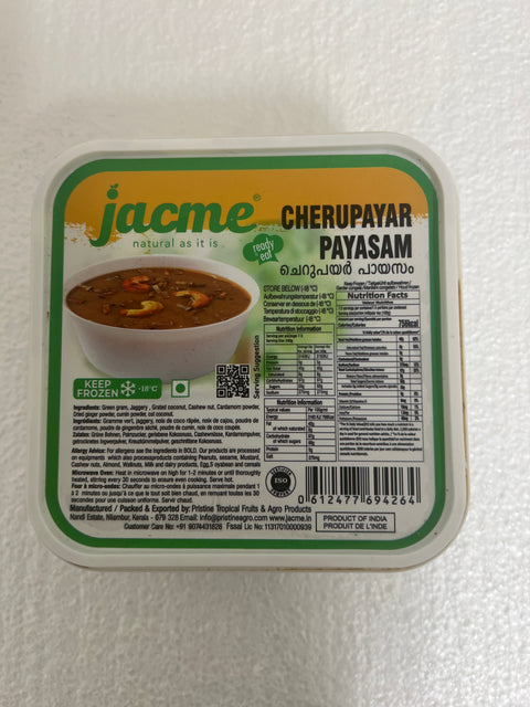 Jacme Cherupayar Payasam(Frozen - 1 Kg Value Pack