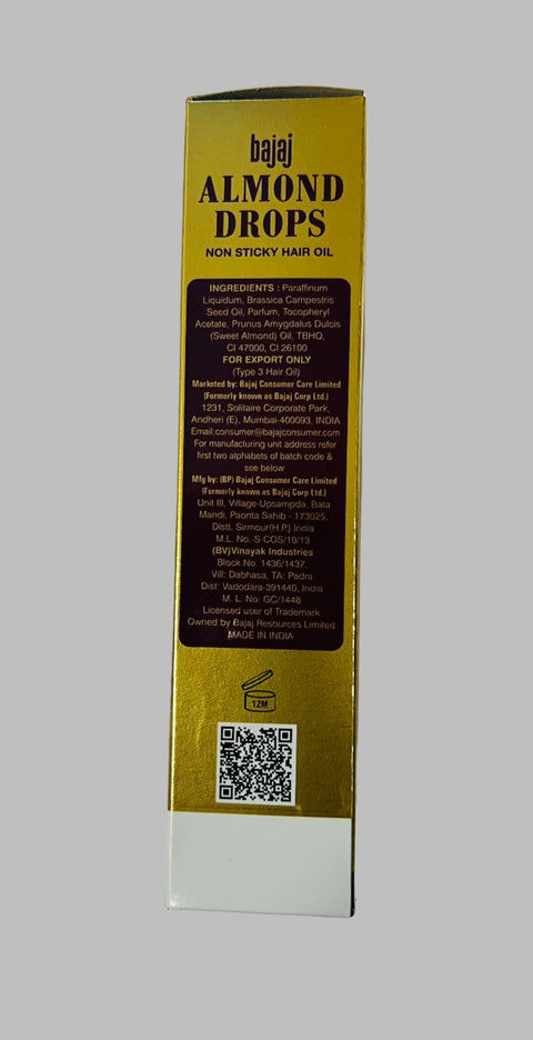 Bajaj Almond Drops Non Sticky Hair Oil
