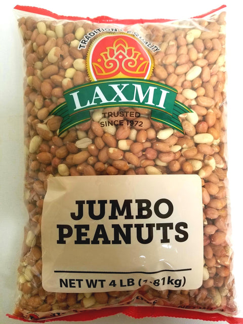 Laxmi Jumbo Peanuts Raw (Value Pack - 4 lb)