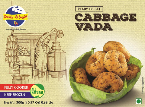 Daily delight Cabbage Vada - Frozen Snack -300 g