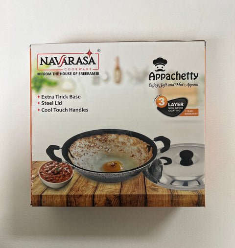 Navarasa  Non-Stick Appachatty / Appam Maker  With Lid