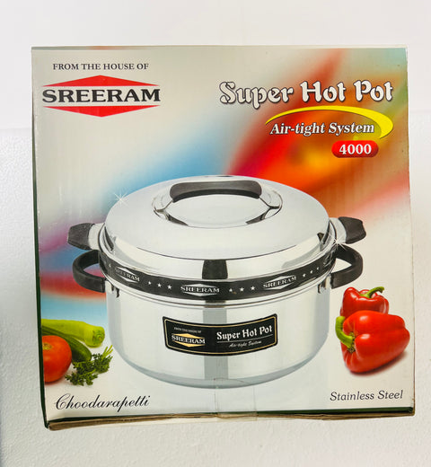 Sreeram  Super Hot Pot / Casserole / Thermoware - Stainess Steel (4000 mL)