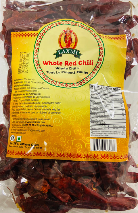 Laxmi Dried Whole Red Chili (200 g)