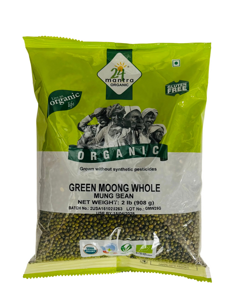 24 Mantra Organic Green Moong Whole  – 2 lb