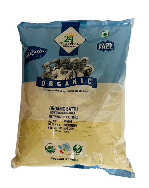 24 Mantra Organic Sattu / Roasted Chickpea Flour – 2 lb
