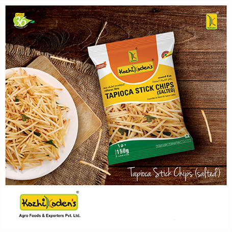 Kozhikoden's Tapioca Chips Stick Plain (150 g)