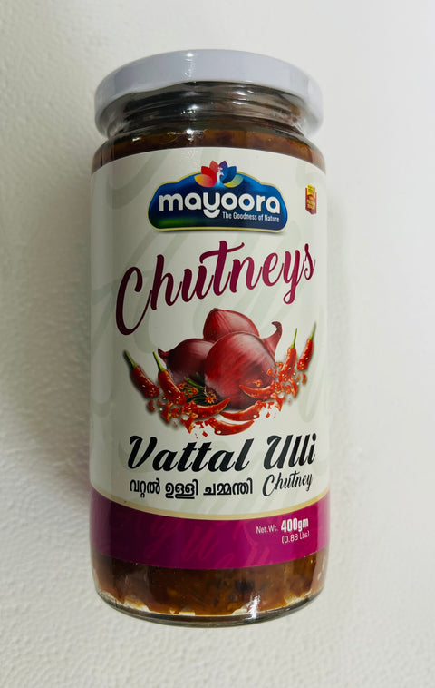 Mayoora Vattal Ulli Chutney / Dry Chilli Small Onion Chutney  -400 g