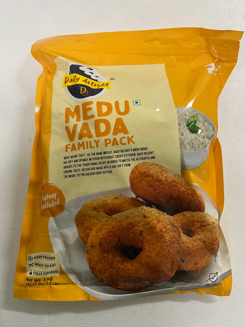 Daily Delight Medu Vada / Uzunnu Vada (Frozen - Value Pack  1 Kg )