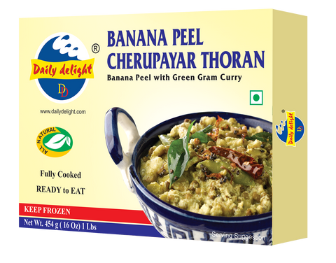 Daily Delight Banana Peel Cherupayar Thoran / Frozen Curry - 1 Lb