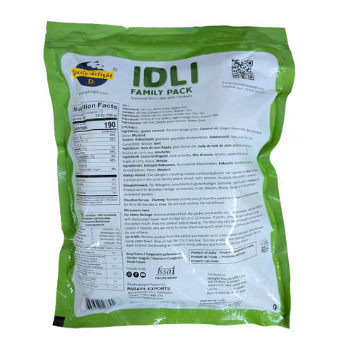 Daily Delight Frozen Idli w/ Chutney (Value Pack) – 908 g