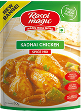 Rasoi Magic's  Kadhai Chicken Curry Spice Mx -Simple 3 Steps Recipe