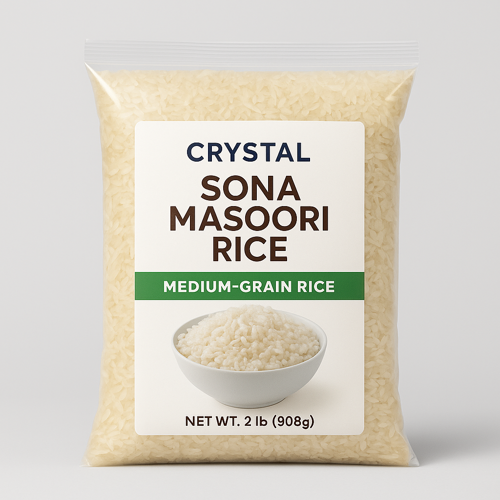 Crystal Sona Masoori Rice – 2 lb – South Indian Grocery