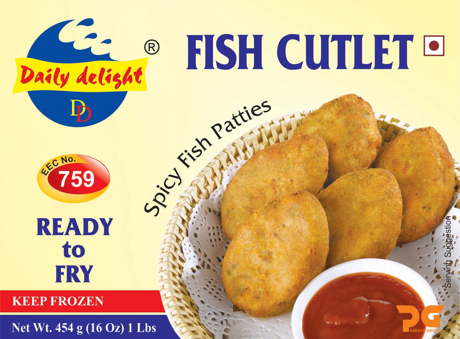 Daily Delight Fish Cutlet Frozen 1 Lb South Indian Grocery