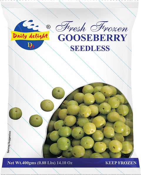 Daily Delight Amla Seedless / Nellikka / Pitted Gooseberry (Frozen - 454 g)