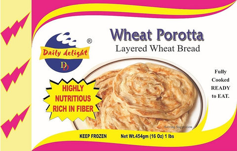 Daily Delight Wheat Porotta (Frozen Bread - 1 lb)