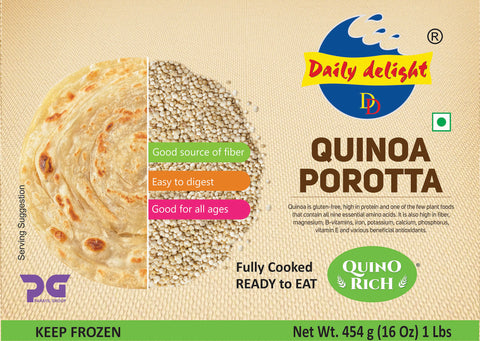 Daily Delight Quinoa  Porotta (Frozen Bread) 454 g