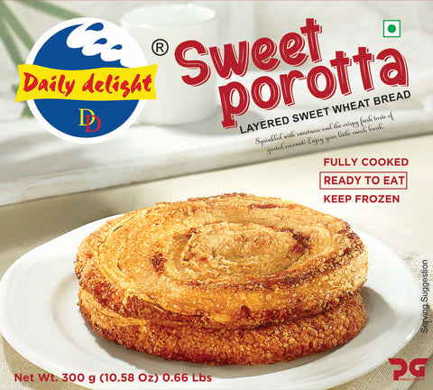 Daily Delight Sweet Porotta (Frozen Bread) 1 lb