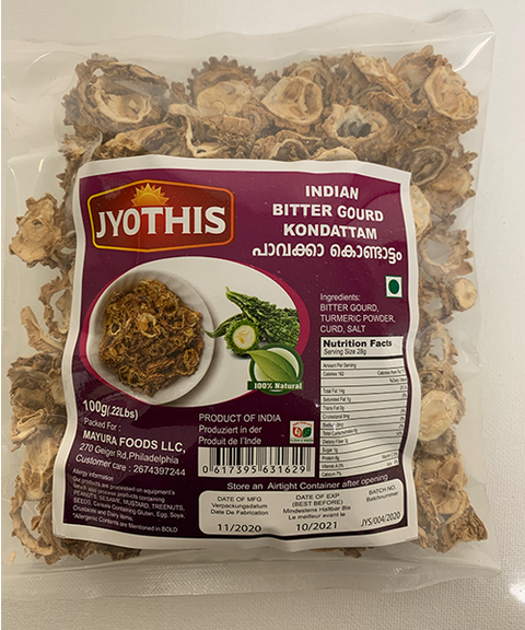 Jyothis Dried Bitter Gourd / Paavacka Kondattam (100 g)