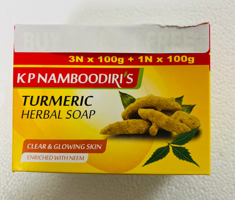 KPN Turmeric Herbal Soap - 4 Soaps  100 g Each (Promotional Price 4 Soaps At The price Of 3)