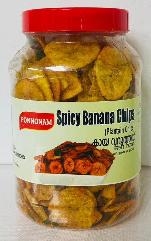Ponnonam Spicy Banana Chips (300 g)