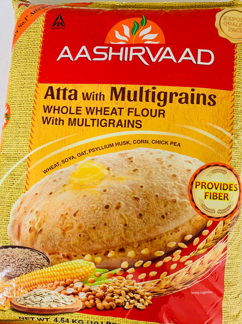 Aashirvaad Whole Wheat Flour / Atta with Multigrains (10 lb)