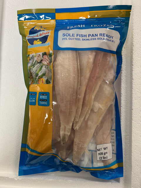 Seafood Delight Sole (Nanku) Fish Cleaned & Pan Ready (Frozen Fish - 2 lbs)