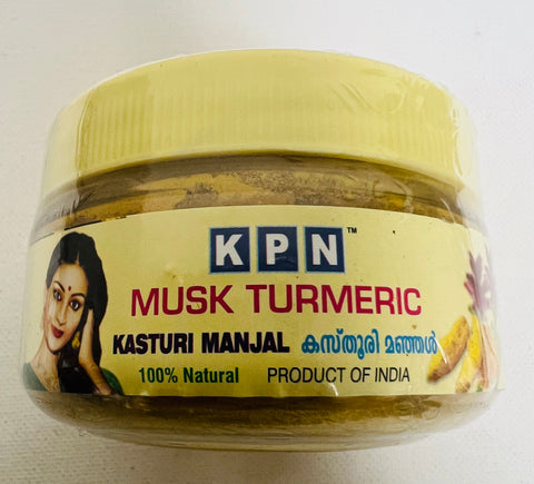 KPN  Musk Turmeric - 100 % Herbal Face Powder  / Kasturi Manjal -50 g