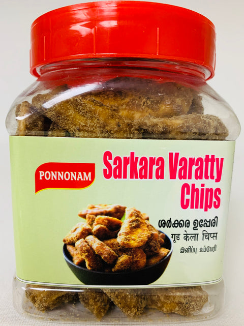 Ponnonam Sarkara Vararty Chips / Banana Jaggery (180 g)