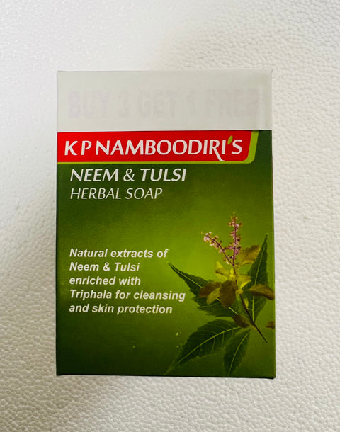 KPN Neem Tulsi Herbal Soap - 4 Soaps  100 g Each (Promotional Price 4 Soaps At The price Of 3)