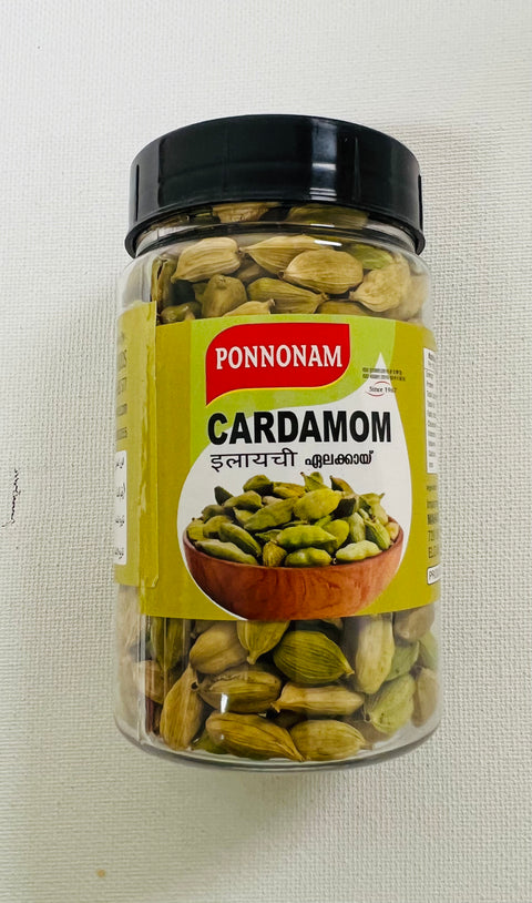 Ponnonam's  Green Cardamom Whole / Ealaka Spice - Jar (100 g)