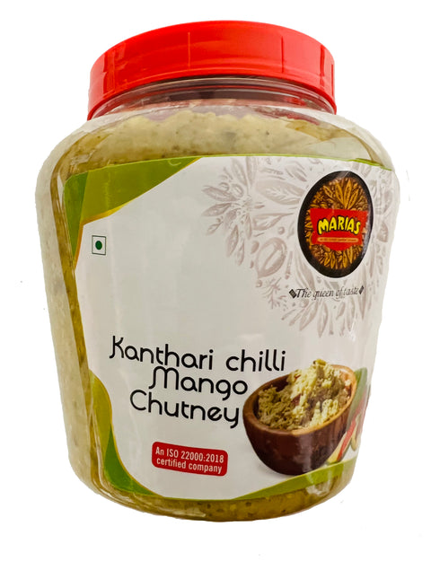 Maria's Kanthari (Green) Chilli  Mango Chutney (Value Pack - 1 kg)